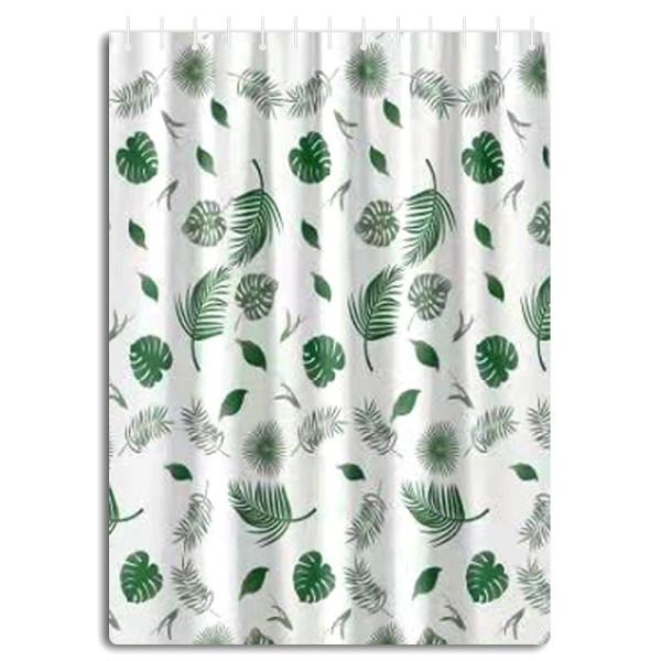 Штора для ванной Haiba HB75064, листья. Фото 1