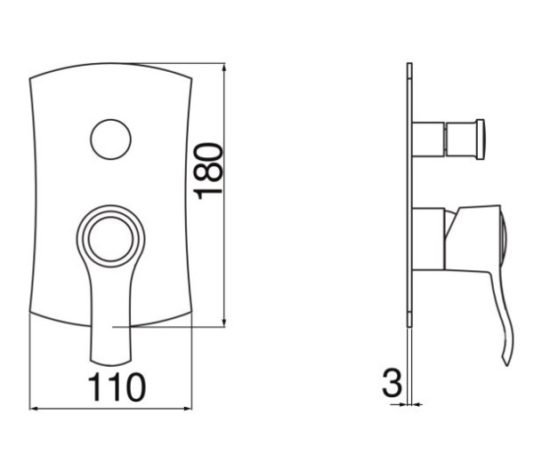 SI98100/EGDP SOFI смеситель для ванны (внешняя часть) золото. Фото 2