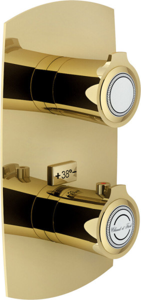 SI98102GDP SOFI термостатический смеситель для ванны (внешняя часть), золото. Фото 1