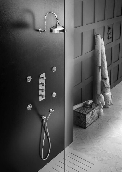 SI98103BR SOFI термостатический смеситель для ванны 3 выхода (внешняя часть), бронза. Фото 3