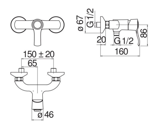 SI98130CR SOFI смеситель для душа. Фото 2