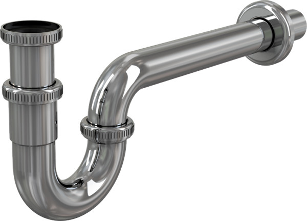 Сифон для биде Alcadrain, 32 мм, металл, хром (A45E). Фото 1