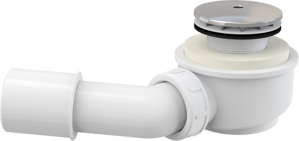 Сифон для душевого поддона Alcadrain 50 мм, заниженный, хромированный пластик (A471CR). Фото 1