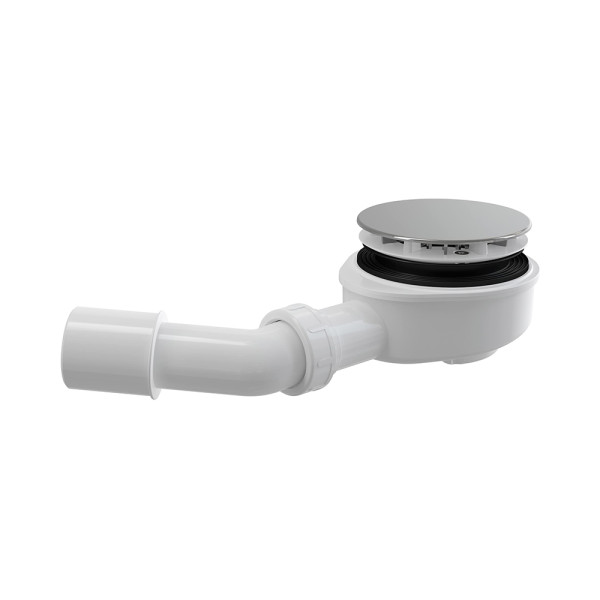 Сифон для душевого поддона Alcadrain заниженный, хромированный (AG210272100). Фото 1