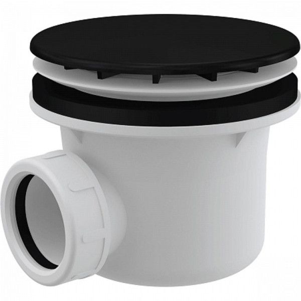 Сифон для душевого поддона, черный- мат, арт.A49BLACK. Фото 1