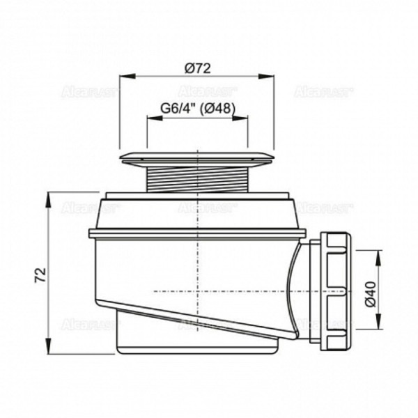 Сифон для душевого поддона с нержавеющей peшeткой, арт. A46-50. Фото 2