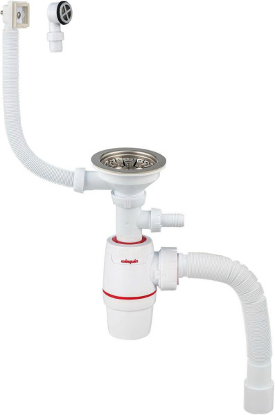 Сифон для кухонной мойки Wirquin Neo с отводом для стиральной машины (30987091). Фото 1