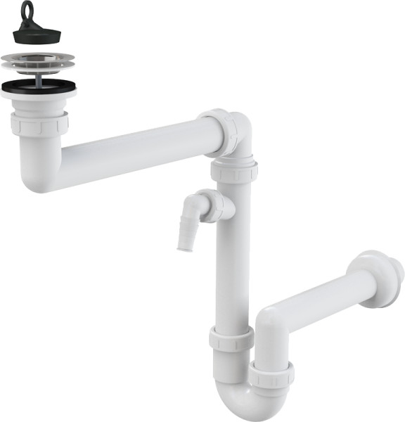 Сифон для мойки Alcadrain пластик (A870P-DN40). Фото 1