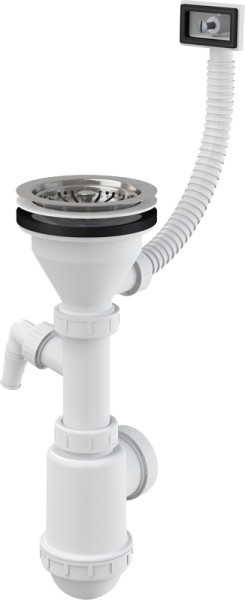 Сифон для мойки Alcadrain с нержавеющей решеткой (A447P -DN50/40). Фото 1