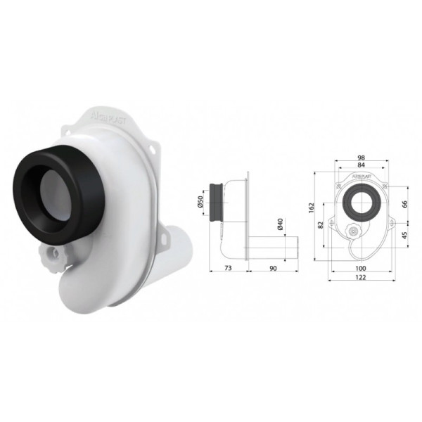 Сифон для писсуара A45B (AlcaPlast). Фото 1