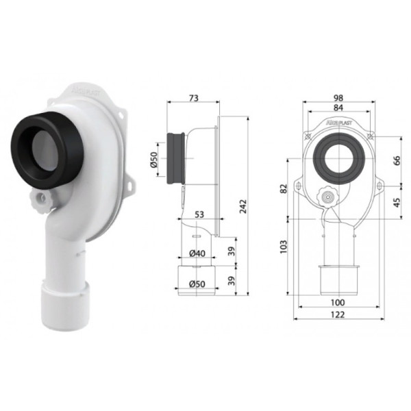Сифон для писсуара A45C (AlcaPlast). Фото 1