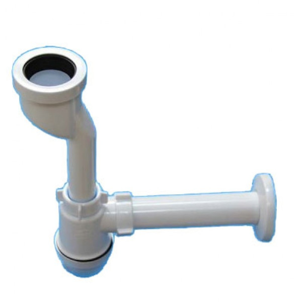 Сифон для писсуара АНИ c выходом на 40 и прямой трубой (U0104). Фото 1