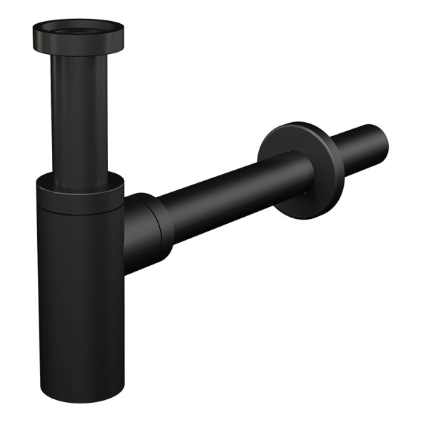 Сифон для раковины Alcadrain DN32 DESIGN круглый, черный матовый (A400BLACK). Фото 1