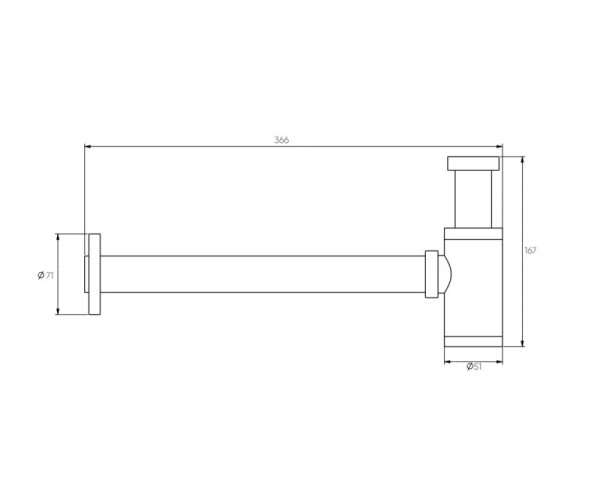 Сифон для раковины Bronze de Luxe SCANDI 201B, черный. Фото 2