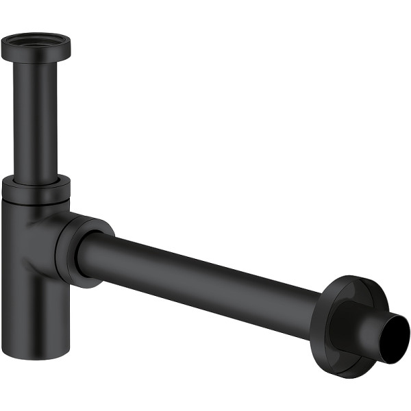 Сифон для раковины Kludi бутылочный, черный матовый (1002039-00). Фото 1