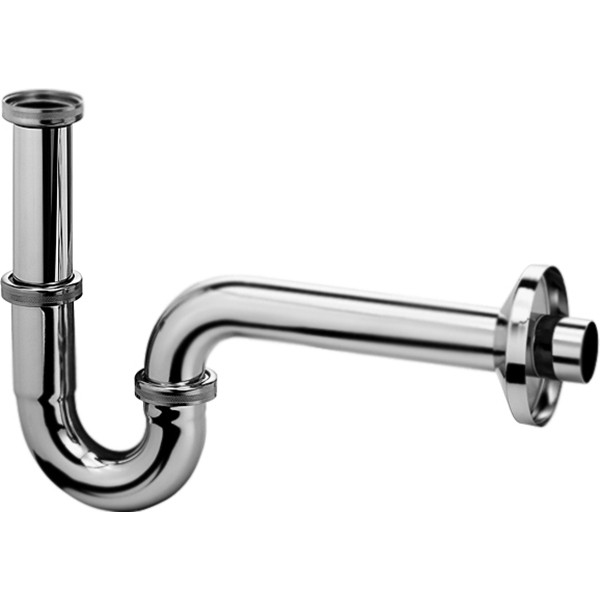 Сифон для раковины Kludi трубчатый, хром (1026505-00). Фото 1