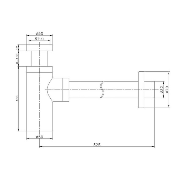 Сифон для раковины Maretti AC1869560, черный. Фото 2