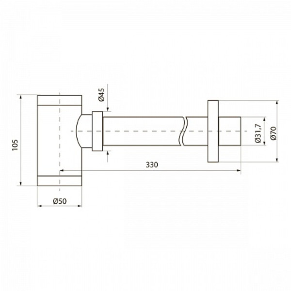 Сифон для раковины Point, чёрный матовый. Фото 2