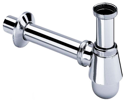 Сифон для раковины Viega для смесителя с донным клапаном, бутылочный, хром (100674). Фото 1
