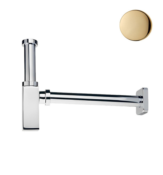 Сифон для раковины Webert AC0404010, золото. Фото 1