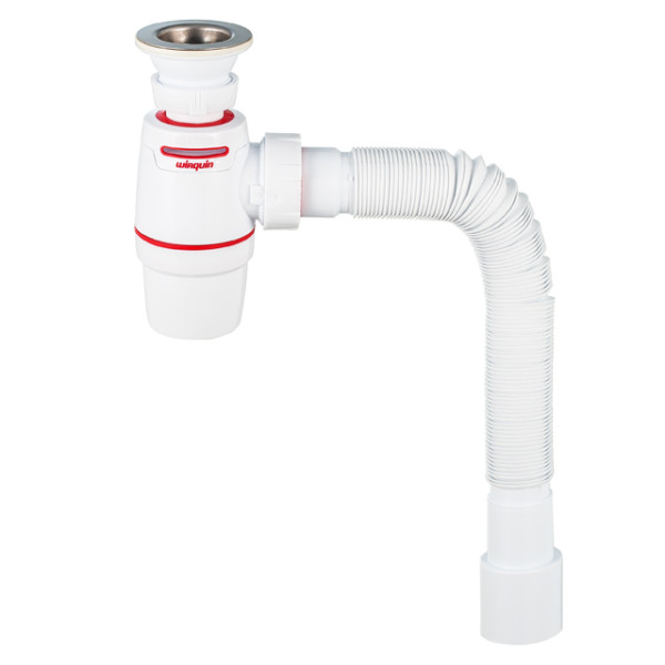 Сифон для раковины WIRQUIN Air System 1 1/4х40 с выпуском белый (30987079). Фото 1