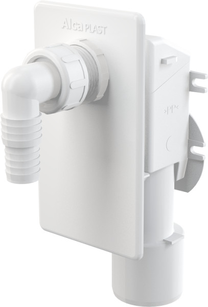 Сифон для стиральной машины Alcadrain под штукатурку, белый (APS4). Фото 1