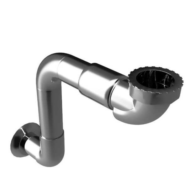 Сифон для умывальника и биде EXCELLENT с трубой (хром). Фото 1