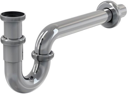 Сифон для умывальника U-образный хром. Фото 1