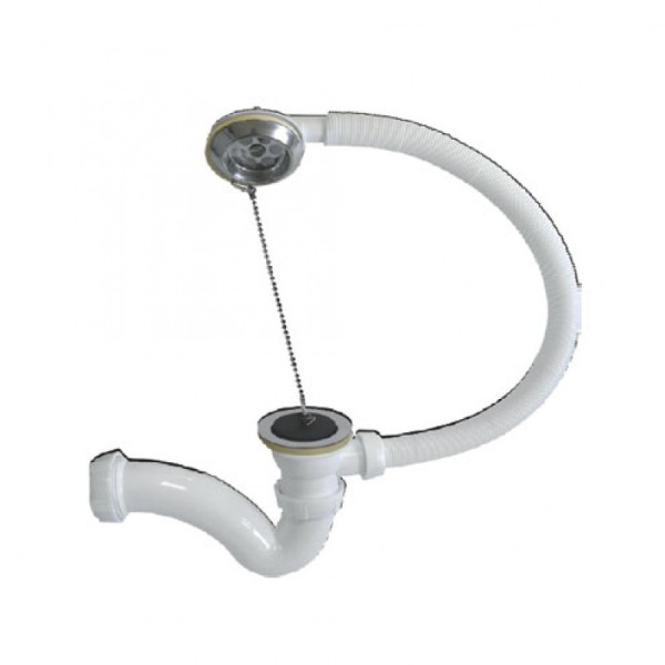 Сифон для ванны (обвязка) нерж.вып. 1 1/2 -40 (30718058). Фото 1