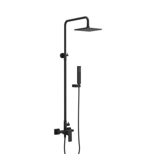 Система для душа наружного монтажа EXCELLENT Rain Keria AREX.2081BL (черный мат). Фото 1