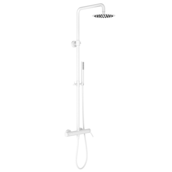 Система для душа наружного монтажа EXCELLENT Rain Pi AREX.1281WH (белый мат). Фото 1