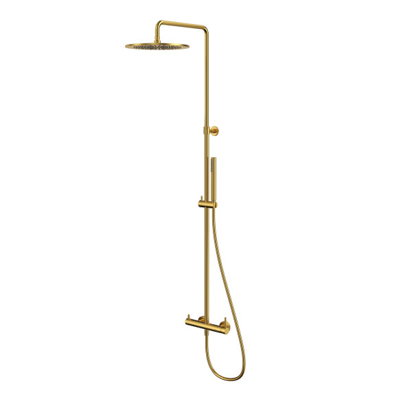 Система для душа наружного монтажа WHITECROSS Y Y1244GLB (брашированное золото). Фото 1