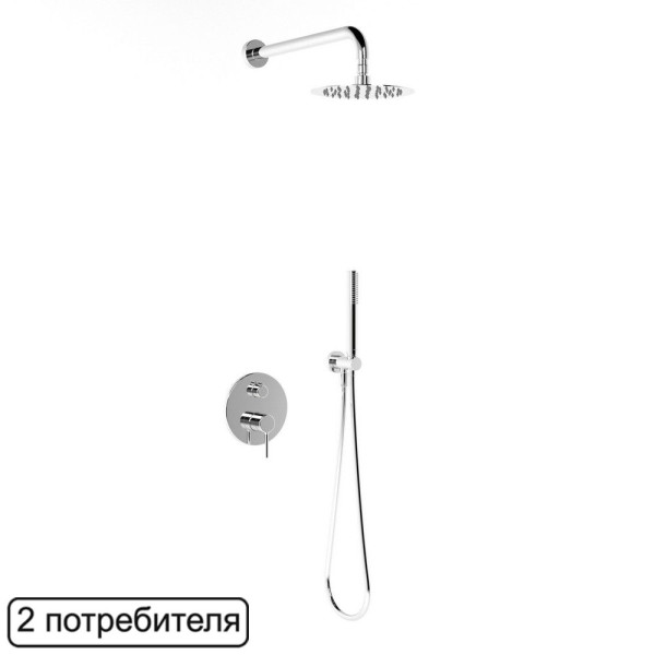 Система для душа скрытого монтажа EXCELLENT Pi AREX.SET.1245CR (хром). Фото 1