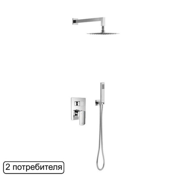 Система для душа скрытого монтажа EXCELLENT Pride AREX.SET.4045CR (хром). Фото 1