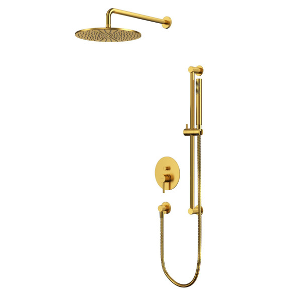 Система для душа скрытого монтажа WHITECROSS Y YSET05GLB (брашированное золото). Фото 1