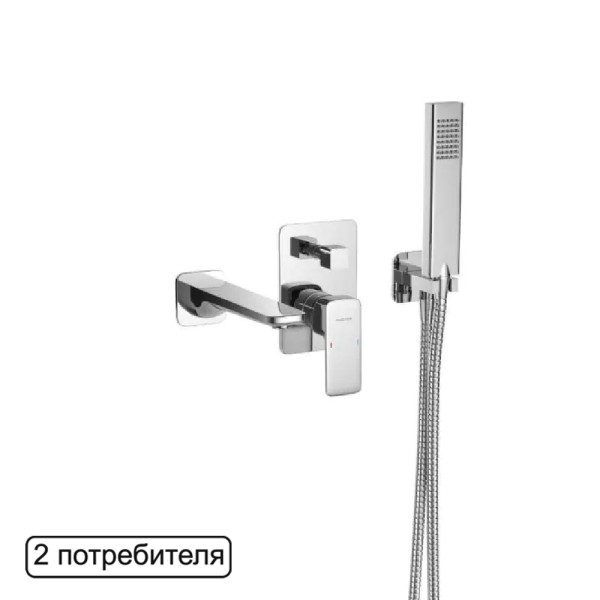 Система для ванны скрытого монтажа EXCELLENT Keria AREX.SET.2025CR (хром). Фото 1