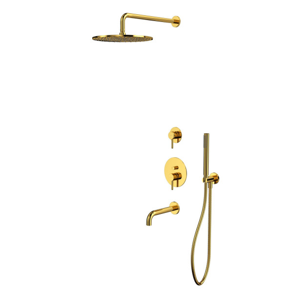 Система для ванны скрытого монтажа WHITECROSS Y YSET07GL (золото). Фото 1