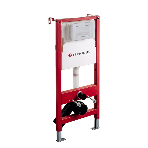 Система инсталляции для подвесного унитаза  4 в 1 Terminus, с клавишей. Фото 1