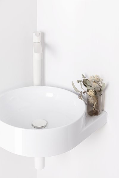 Слив для умывальника БЕЛЫЙ матовый. Фото 2