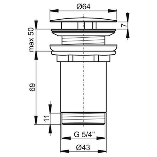 Слив для умывальника БЕЛЫЙ матовый. Фото 3