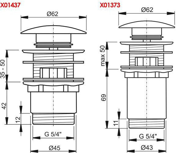 Слив для умывальника система Click-Clack. Фото 2