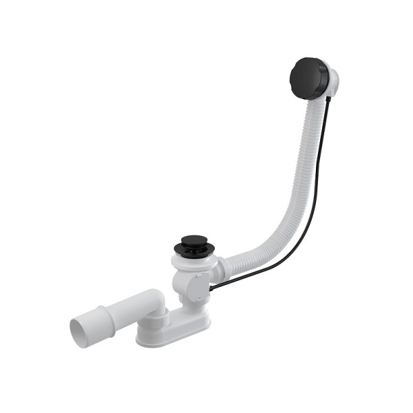 Слив-перелив Alcadrain для ванны, автомат, черный матовый (A55BLACK-80). Фото 1