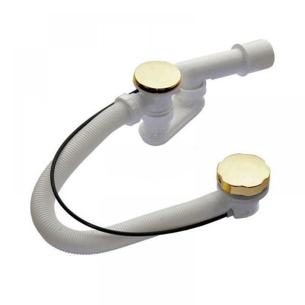 Слив-перелив Alcadrain для ванны, автомат, цвет золота (A55GOLD-RU-01). Фото 1