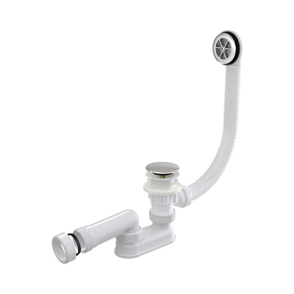 Слив-перелив Alcadrain для ванны, click/clack, хром (AG210132160). Фото 1