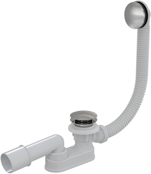 Слив-перелив Alcadrain для ванны, click/clak с заниженным сифоном, металл (A507KM-100). Фото 1