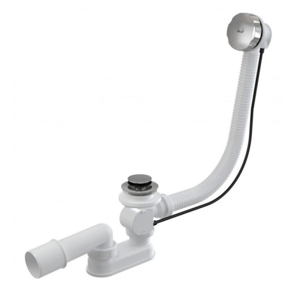 Слив-перелив Alcadrain для ванны, полуавтомат, хром (A55K-100-RU-01). Фото 1