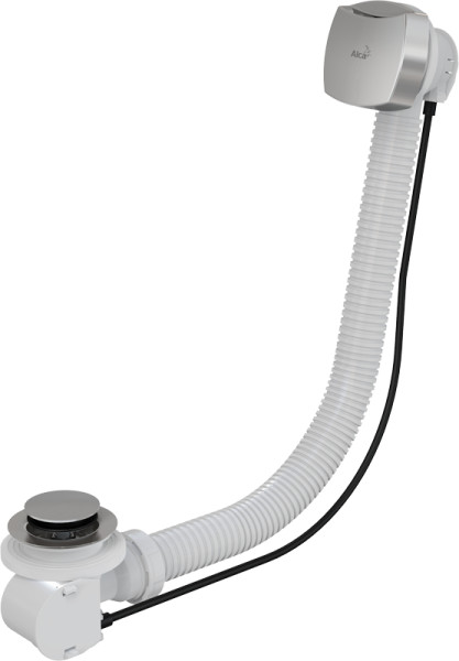 Слив-перелив Alcadrain для ванны, полуавтомат, хром матовый (A54CR). Фото 1