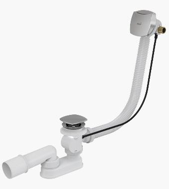 Слив-перелив Alcadrain для ванны с напуском воды через перелив, хром матовый (A564CRM2). Фото 1