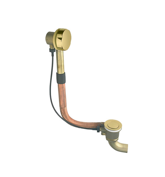 Слив-перелив для ванны полуавтомат Webert AC0033010, золото. Фото 1