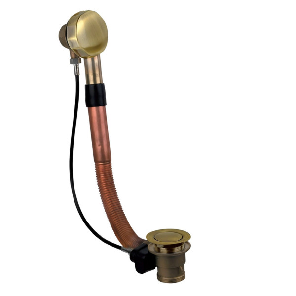 Слив-перелив для ванны полуавтомат Webert AC0035065, бронза. Фото 1